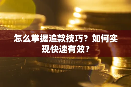 武汉怎么掌握追款技巧？如何实现快速有效？