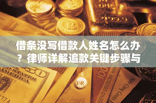 武汉借条没写借款人姓名怎么办？律师详解追款关键步骤与证据链构建